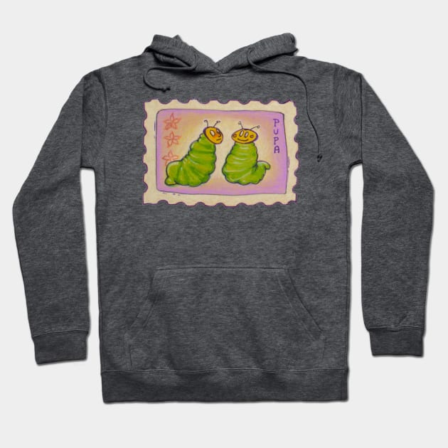 Pupa Postage Hoodie by Amanda-Courtney